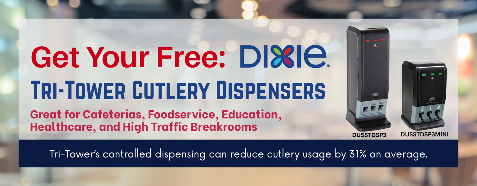 ECI Banner Dixie Tri-Tower Cutlery Dispensers ECI Banner Dixie Tri-Tower Cutlery Dispensers